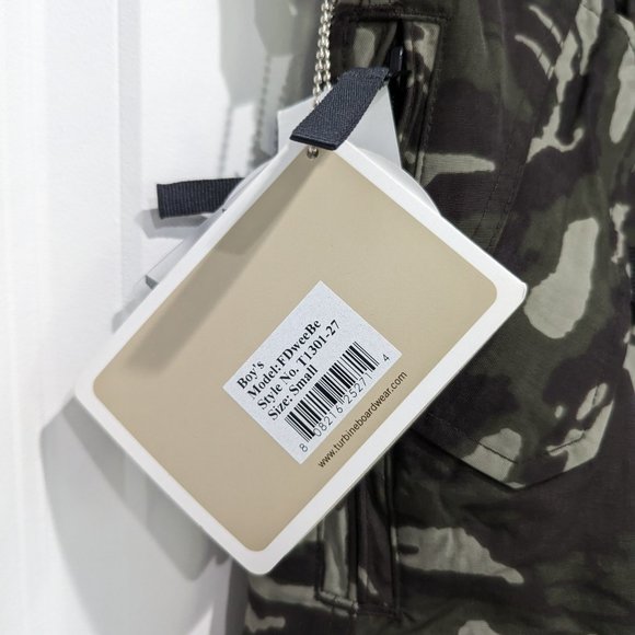 New w/Tags! Turbine Boardwear Boys Small DF Camo Cargo Snow Pants | Free Ship! - Picture 5 of 6